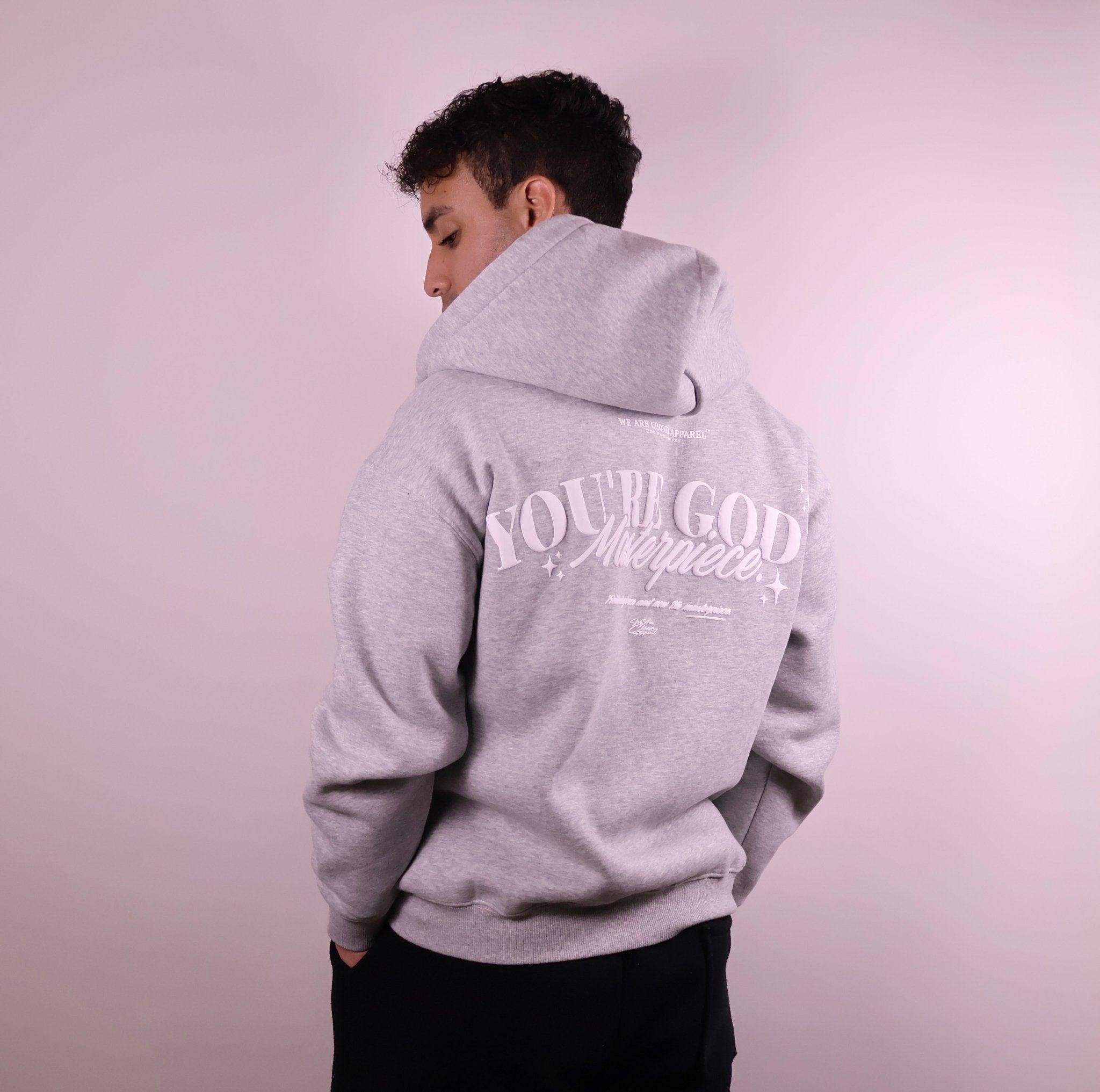 Stone Gray Masterpiece Zip-Up Hoodie – We Are Chosen Apparel™