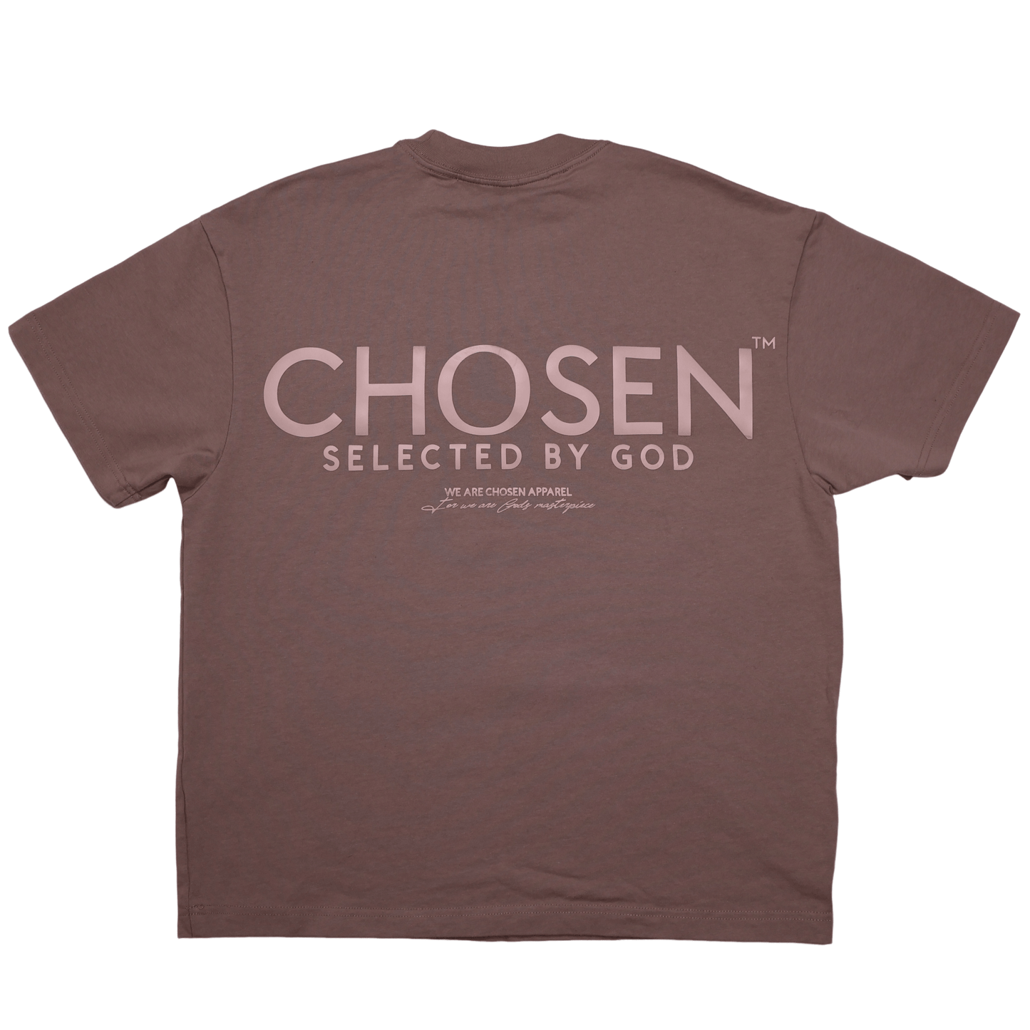 #Close - up of 'We Are His Masterpiece' script on a forest green hoodie from We Are Chosen Apparel, inspired by Ephesians 2:10# - #wearechosenapparel# - #20% off all We Are Chosen Apparel hoodie