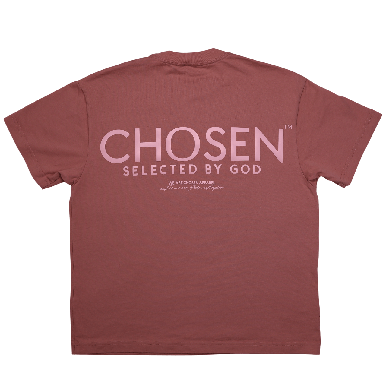 #Close - up of 'We Are His Masterpiece' script on a forest green hoodie from We Are Chosen Apparel, inspired by Ephesians 2:10# - #wearechosenapparel# - #20% off all We Are Chosen Apparel hoodie