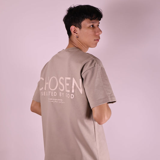 #Close - up of 'We Are His Masterpiece' script on a forest green hoodie from We Are Chosen Apparel, inspired by Ephesians 2:10# - #wearechosenapparel# - #20% off all We Are Chosen Apparel hoodie