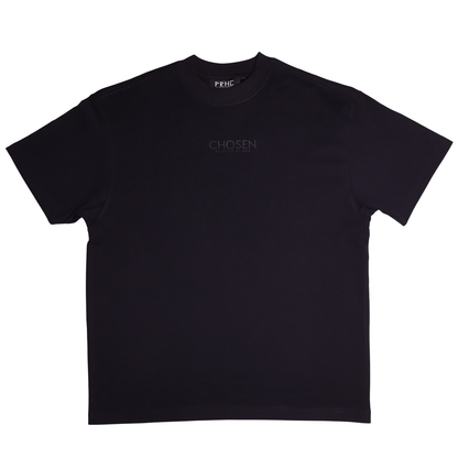 Front view of black Ephesians 2:10 T-shirt from We Are Chosen Apparel