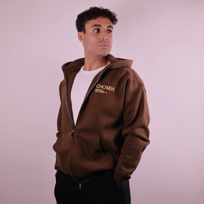 Close - up of 'We Are His Masterpiece' script on a forest green hoodie from We Are Chosen Apparel, inspired by Ephesians 2:10 - wearechosenapparel - 20% off all We Are Chosen Apparel hoodie