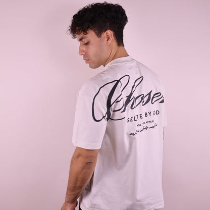 Close-up of 'We Are His Masterpiece' script on a forest green hoodie from We Are Chosen Apparel, inspired by Ephesians 2:10 - wearechosenapparel- 20% off all We Are Chosen Apparel hoodie
