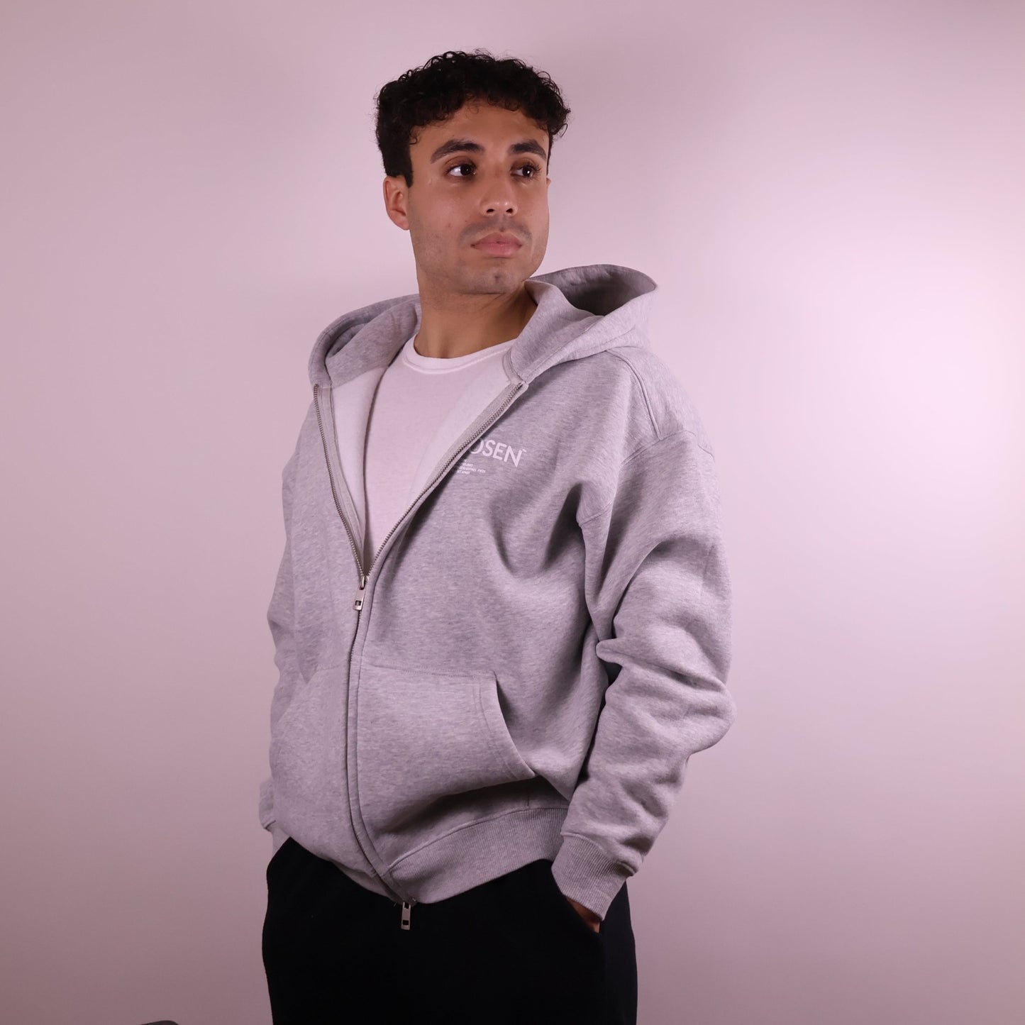 Close - up of 'We Are His Masterpiece' script on a forest green hoodie from We Are Chosen Apparel, inspired by Ephesians 2:10 - wearechosenapparel - 20% off all We Are Chosen Apparel hoodie